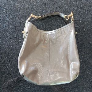 Metallic Gold Leather Coach Purse 💛